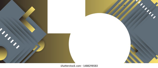 Pastel dynamic simple geometric abstract banner vector banner design. Color creative 3d universe with lines, dots