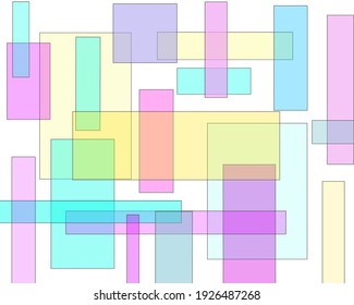 Pastel Easter Color Geometric Rectangular Pattern Background