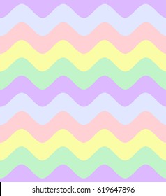 Pastel Easter color of wave lines