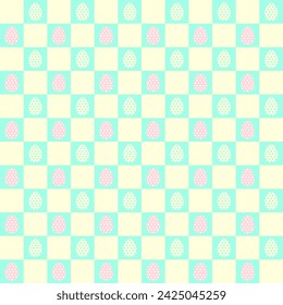 Pastel huevos de Pascua patrón sin fisuras.Colorido lindo huevo repetir patrón.Fondo del vector de Pascua.