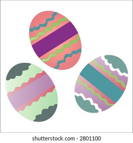 pastel  easter eggs vector