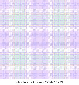 Pastel Easter tartan. Seamless vector plaid pattern suitable for fashion, interiors and Easter decor.