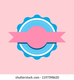 Pastel emblem badge design vector