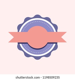 Vector de diseño de placa de emblema de Pastel