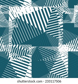 Pastel endless vector striped tiling, single color fashionable textured background.