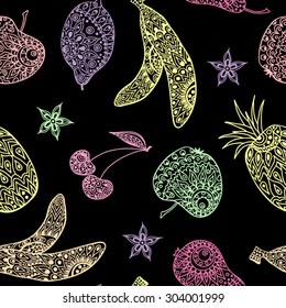 Pastel Exotic Fruit Pattern