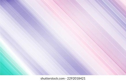 Pastellfarbene Fantasy-Muster mit schrägen Kerzen, holografischer Farbverlauf-Streifen-Hintergrund. Regenbogen, einfarbiger oder druckvoller Hintergrund. Psychedelisches Cyan, Blau, Rosa, Violet, Magenta, Weiß. Vektor EPS10