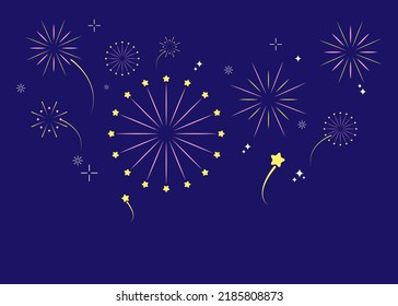 pastel fireworks celebration at night