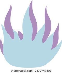 "Llama pastel de ilustración mágica 2D, forma de fuego abstracto en colores suaves, diseño plano de fantasía perfecto para decoración, arte místico o proyectos creativos".
