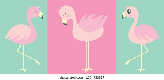 Pastel Flamingo Clipart. Bring a tropical flair to your projects with these charming pastel flamingo illustrations.