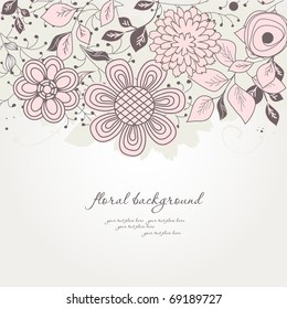 Pastel floral background