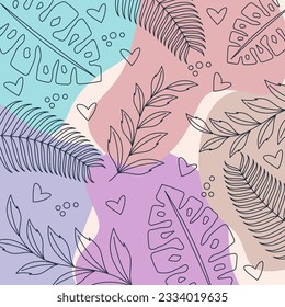 Pastel Floral Background Pattern Vector Ilustration