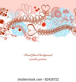 Fondo floral pastel (patrón sin soldadura)