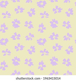 Pastel Floral botanical seamless pattern background suitable for fashion prints, graphics, backgrounds and crafts