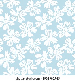 Pastel Floral botanical seamless pattern background suitable for fashion prints, graphics, backgrounds and crafts