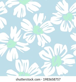 Pastel Floral botanical seamless pattern background suitable for fashion prints, graphics, backgrounds and crafts