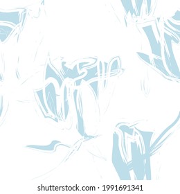 Pastel Floral brush strokes seamless pattern background for fashion prints, graphics, backgrounds and crafts