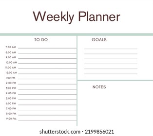 Pastel Floral Daily Planner Template.