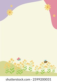 "Pastel Floral Decorative Frame Templates"