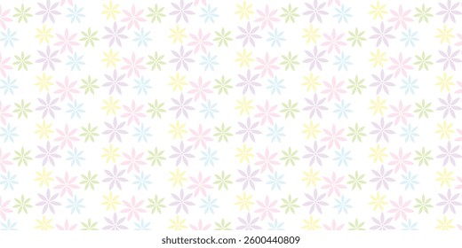 Pastel floral pattern on white background