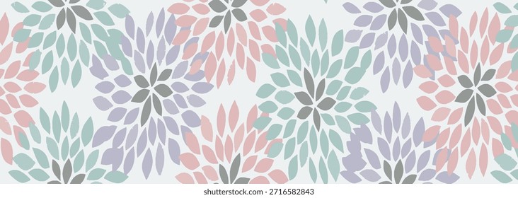 Diseño sin fisuras de patrón floral pastel