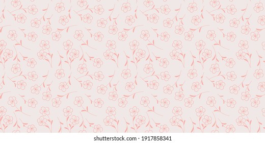Fondo del patrón de repetición sin soldadura de color floral pastel, fondo vectorial.