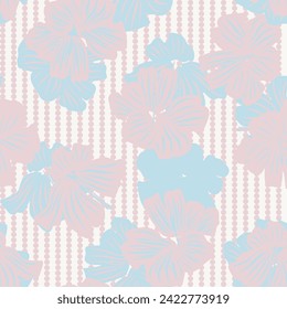 Pastel Floral striped seamless pattern design for fashion textiles and graphics