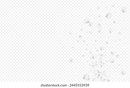 Pastel Floral Vector Transparent Background. Gray Summer Lotus Texture. Fall Peach Wallpaper. Delicate Flower Japanese Poster.
