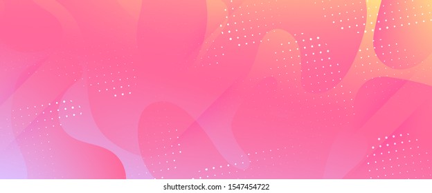 Pastel Flow Background. Colorful 3d Liquid Shape. Modern Geometric Poster. Graphic Pattern. Fluid Background. Pink Abstract Shapes. Gradient Geometric Poster. Vector Design. Fluid Illustration.