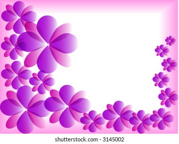 Pastel flower border, also available as an illustration