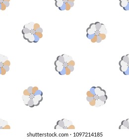 pastel flower geometric seamless pattern