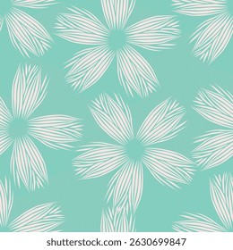 Pastel flower meadow seamless pattern, retro background
