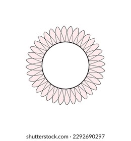 Pastel flower pattern with ornament
