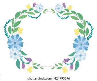 pastel flower and space background vector