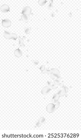 Fondo transparente de Vector de flores pastel. Delicado desenfoque de fondo de loto. Textura de Sakura voladora. Anuncio Floral gris de la mosca.