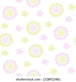 patrón transparente vectorial de flores pastel 