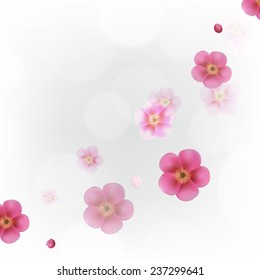 Tapete aus Pastellblumen mit Farbverlauf-Mesh, Vektorgrafik