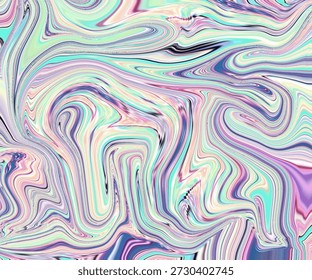 Líquido pastel abstracto con remolinos líquidos suaves y flujo de color de ensueño, textura de mármol artístico para el fondo, Fondo de pantalla, diseño creativo, movimiento abstracto