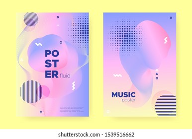 Pastel Fluid Banner. Rainbow Hologram Gradient. Pastel Memphis Composition. Flow Shapes. Fluid Pattern. Colorful Hologram Background. Memphis Illustration. Liquid Shapes. Pastel Fluid Poster.