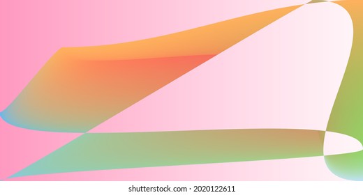 Pastel Fluid Layers Pink Horizontal Lines. Minimal Technology Neon Psychedelic Office Background. Shape Digital Dynamic Color Multicolor Gradient Mesh. Modern Rainbow Futuristic Smooth Illustration.