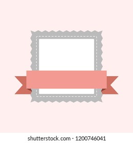 Pastel frame badge design vector