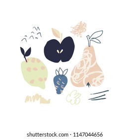 pastel fruit art
