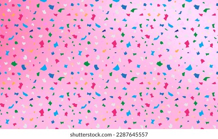 Pastel fun cute terrazzo pattern tiles design speckles. Vector texture of mosaic floor with colorful recycled glass splinters, plastic, stone fragments, chips of marble, granite, quartz. Vector EPS10.