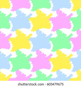 Pastel funky baby seamless pattern. Star background. Children textile. Vector illustration eps10.