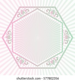 Pastel Geo Floral Shield