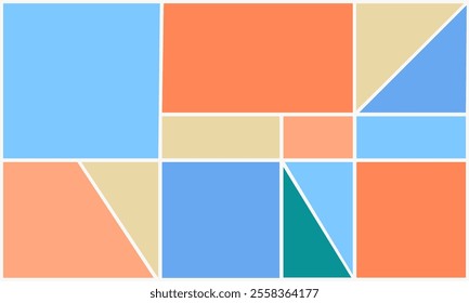 Pastel Geometric Abstract Background with Soft Tones. For Design Template