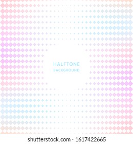 Pastel geometric background. Halftone pattern design.
