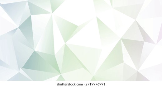 Fondo geométrico pastel con Formas suaves del triángulo blanco y verde para el diseño moderno