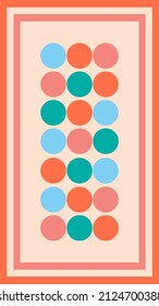 Pastel Geometric Circle Pattern Background