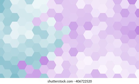 Pastel geometric hexagon pattern without contour.